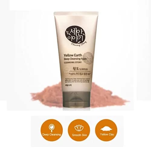 WELCOS Kwailnara Clay Deep Cleansing Foam - Yellow Clay | Gentle Deep Pore Cleanser for All Skin Types thumbnail 2