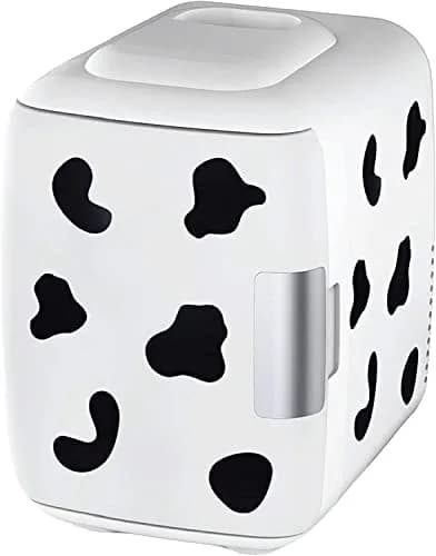 Cooluli Skincare Mini Fridge 4L Cow Print | Portable Cooler & Warmer for Beauty & Food thumbnail 1