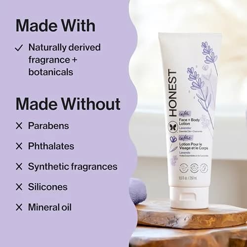 The Honest Company Face and Body Lotion, Lavender Calm, 251ml (8.5 fl oz) | Hypoallergenic, Dermatologist-Tested thumbnail 4
