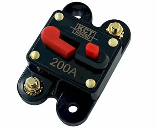 KCT Car Audio Circuit Breaker 200A | 12V/24V System Protection, Mount Panel or Firewall, Water-Resistant thumbnail 1