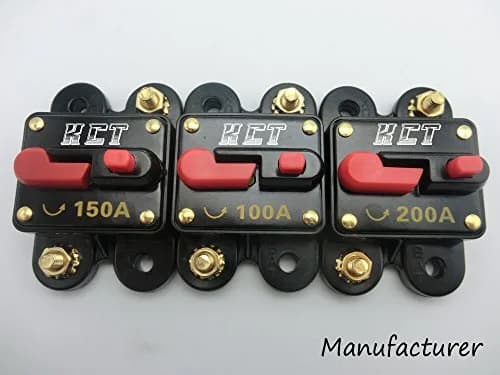KCT Car Audio Circuit Breaker 200A | 12V/24V System Protection, Mount Panel or Firewall, Water-Resistant thumbnail 3