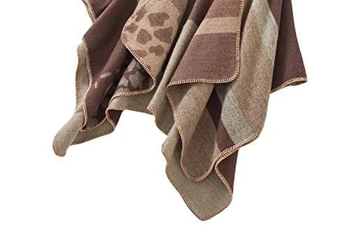 Urban CoCo Women's Color Block Open Front Poncho Shawl Wrap Cape Ruana | Reversible, One Size, Polyester, Gift-Ready thumbnail 4