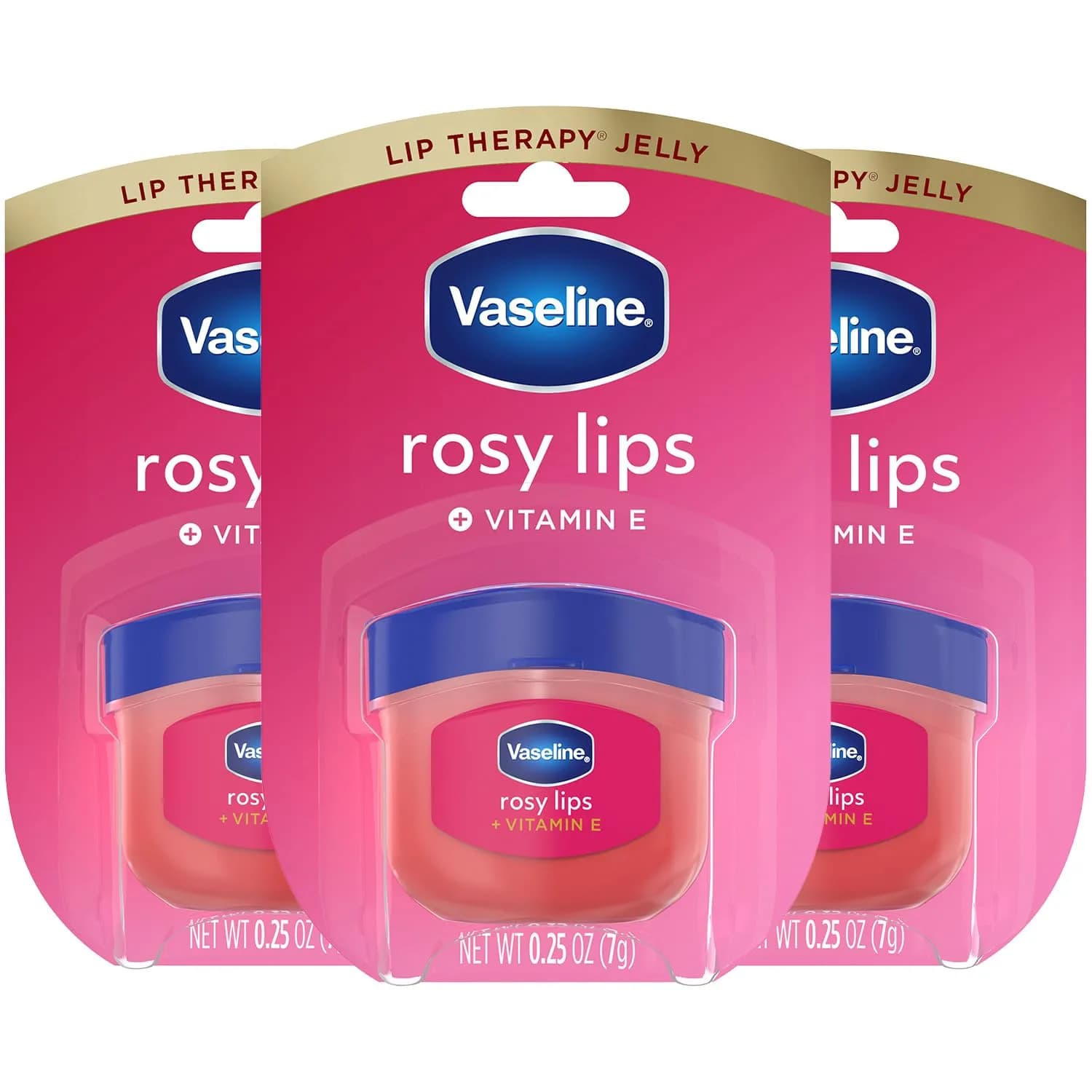 Vaseline Lip Therapy Rosy Lips Mini Lip Balm Tin - 0.25 oz Each - main product image