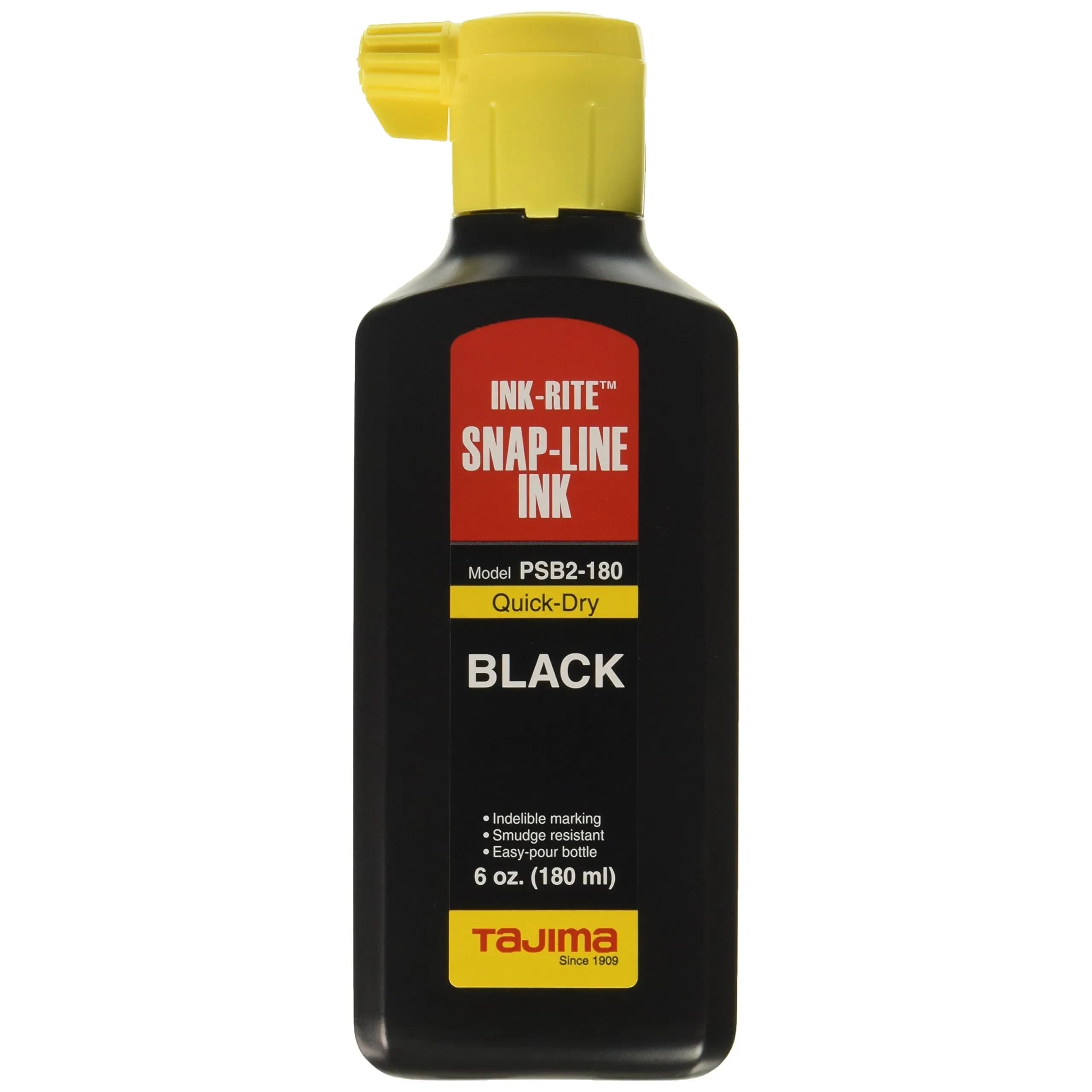 Tajima Ink Rite Quick Dry Black Ink 170ml (5.7 fl oz) | Professional Grade Marking Ink - main product image