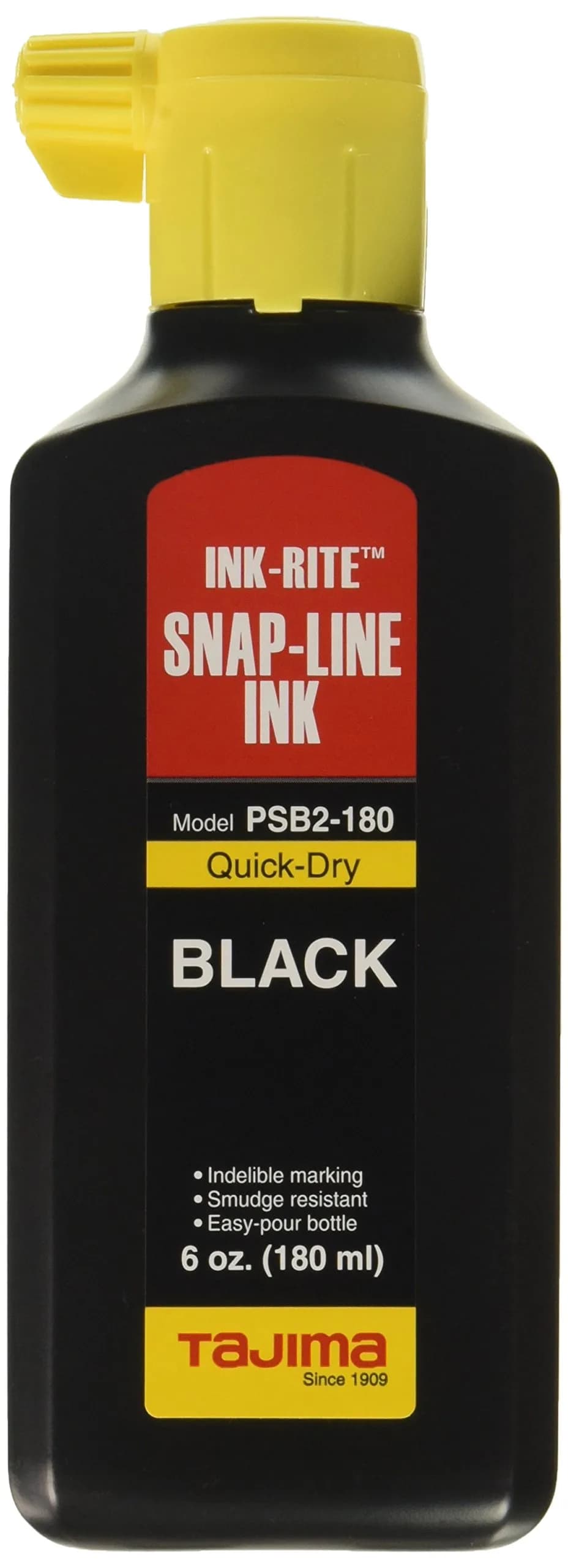 Tajima Ink Rite Quick Dry Black Ink 170ml (5.7 fl oz) | Professional Grade Marking Ink - main product image