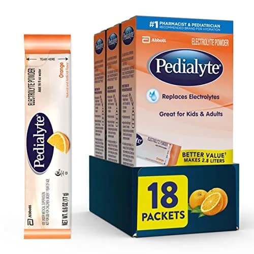 Pedialyte Electrolyte Powder Packets, 18ct | Fast Rehydration for Kids & Adults thumbnail 1