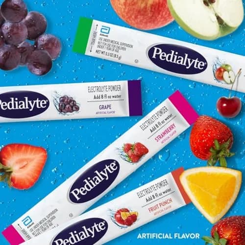 Pedialyte Electrolyte Powder Packets, Variety Pack, Hydration Drink, 24 Count (24 x 0.34 fl oz) | Trusted Electrolyte Blend for Rehydration thumbnail 2