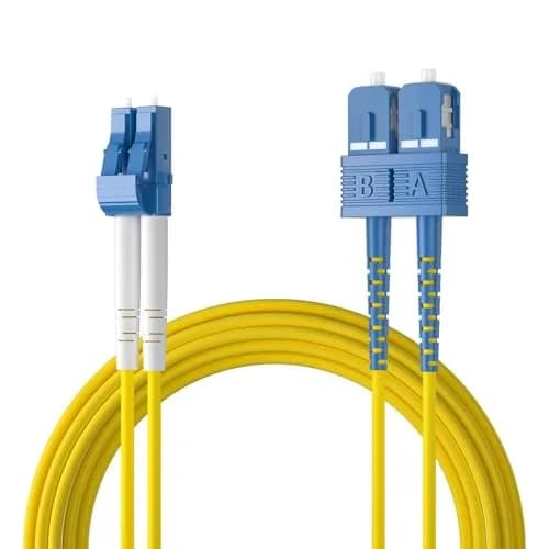10Gtek Fiber Patch Cable - LC to SC OS2 1G/10G Singlemode Duplex 3m | High-Quality Cost-Effective Fiber Optic Cord thumbnail 1