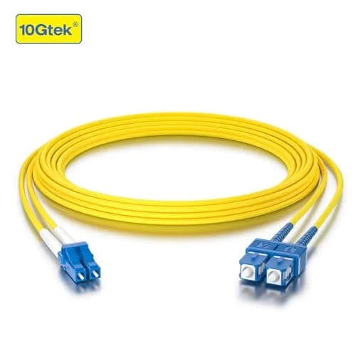 10Gtek Fiber Patch Cable - LC to SC OS2 1G/10G Singlemode Duplex 3m | High-Quality Cost-Effective Fiber Optic Cord thumbnail 2