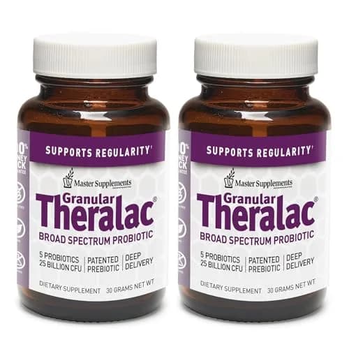 Master Supplements Granular Theralac 1.05 oz Pack of 2 | Multi-Strain Probiotic Powder for Gut & Immunity thumbnail 1