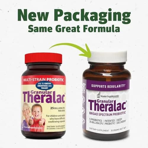 Master Supplements Granular Theralac 1.05 oz Pack of 2 | Multi-Strain Probiotic Powder for Gut & Immunity thumbnail 3
