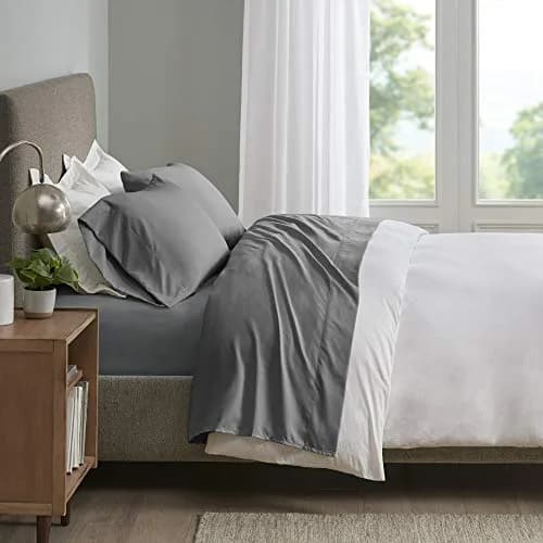 Sleep Philosophy Moisture-Wicking Cooling Sheet Set, King Bed Set 4 Piece | Keeps you cool & dry all night thumbnail 1