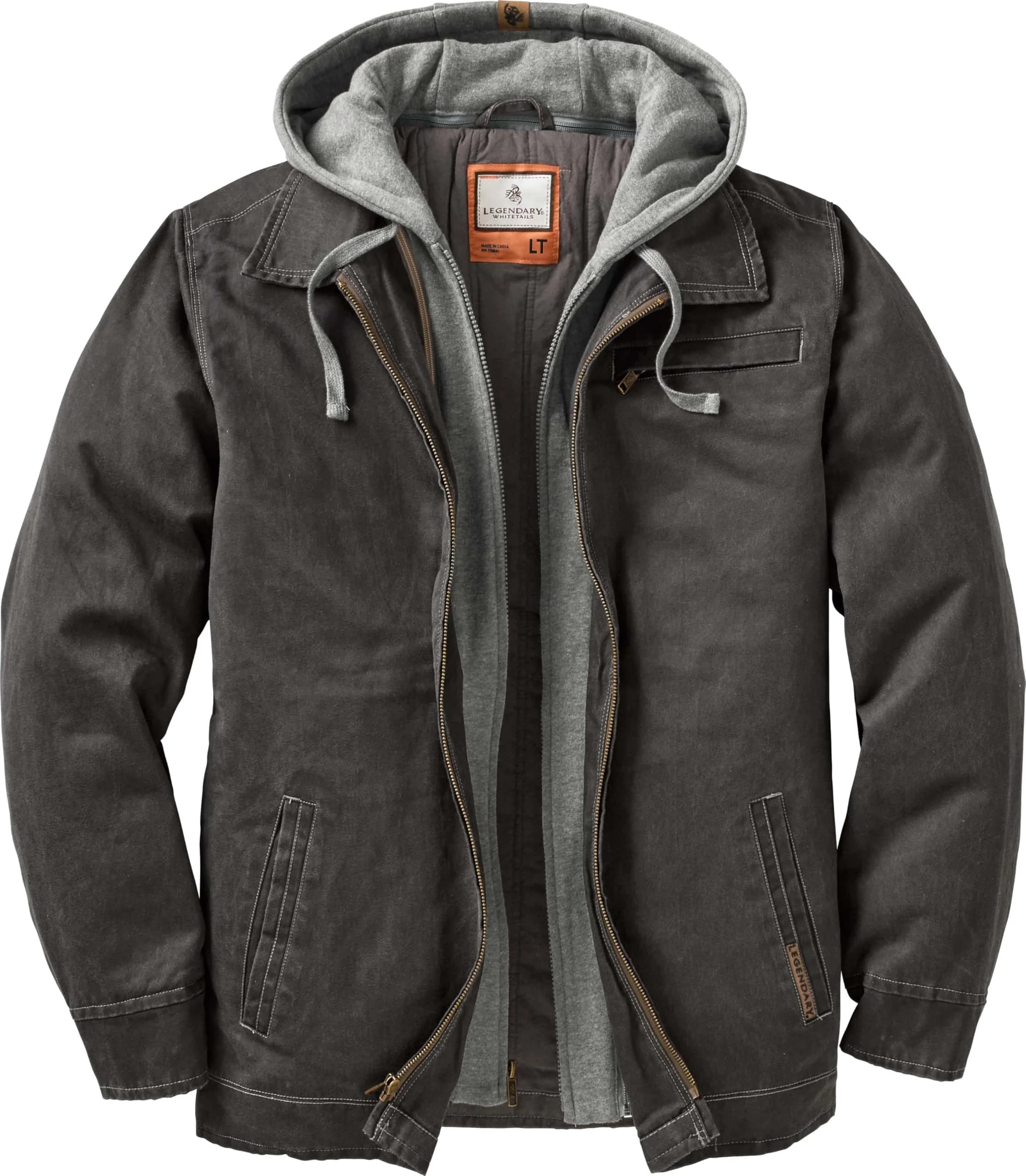 Legendary Whitetails Mens Casual Coat Waxed Cotton Water Resistant Jacket | Rugged & Water-Resistant (70-120 chars) — Tarmac
