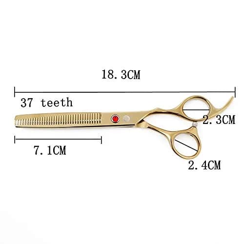 Purple Dragon 7" Dog Grooming Scissors Set with Rhinestone Accent - Golden | Sharp, Durable, Ice Calcined Japan Steel thumbnail 4