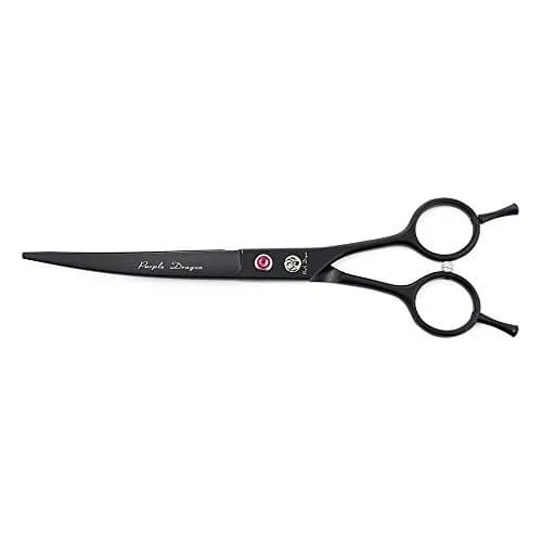 Purple Dragon Pet Grooming Scissors Set with Rhinestone Accent - Black | 7" Professional Pet Shears for Dogs & Cats thumbnail 4