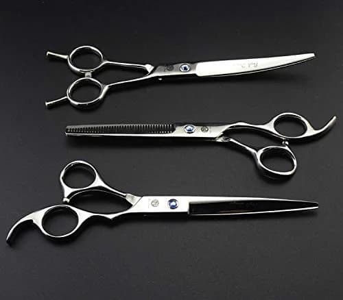 Purple Dragon Pet Grooming Scissors Set with Rhinestone Accent, 7" | Sharp, Durable, Professional thumbnail 5