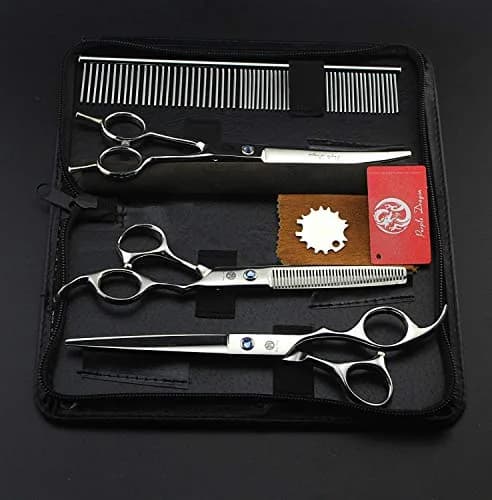 Purple Dragon Pet Grooming Scissors Set with Rhinestone Accent, 7" | Sharp, Durable, Professional thumbnail 7
