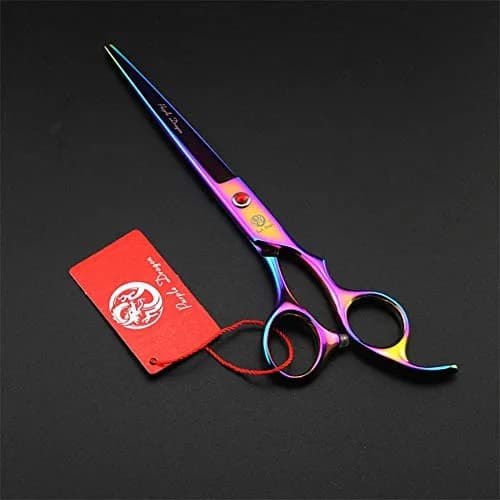 Purple Dragon 7" Dog Grooming Scissors Set with Rhinestone Accent - Rainbow | Sharp, Durable & Professional thumbnail 5