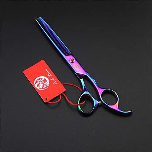 Purple Dragon 7" Dog Grooming Scissors Set with Rhinestone Accent - Rainbow | Sharp, Durable & Professional thumbnail 6