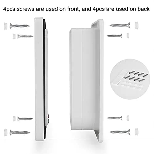 Depets Medium Cat Door 7.5" x 7.8" White | 4-Way Locking Pet Flap for Cats up to 15 lbs thumbnail 6