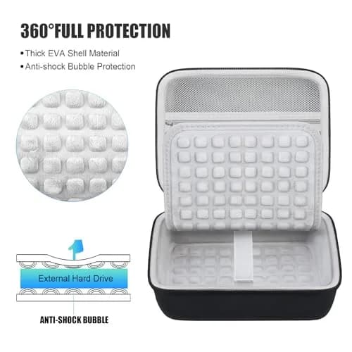 BOVKE Case for Western Digital Elements/My Book Desktop External Hard Drive | Durable Waterproof Shockproof Dust-Free Travel Protection (70-120 chars) thumbnail 5