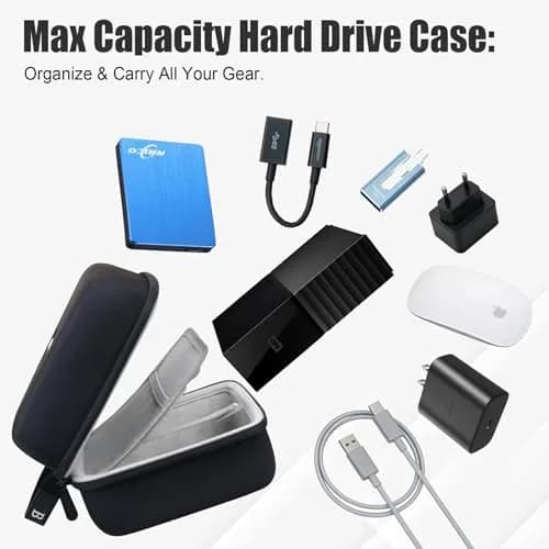 BOVKE Case for Western Digital Elements/My Book Desktop External Hard Drive | Durable Waterproof Shockproof Dust-Free Travel Protection (70-120 chars) thumbnail 4