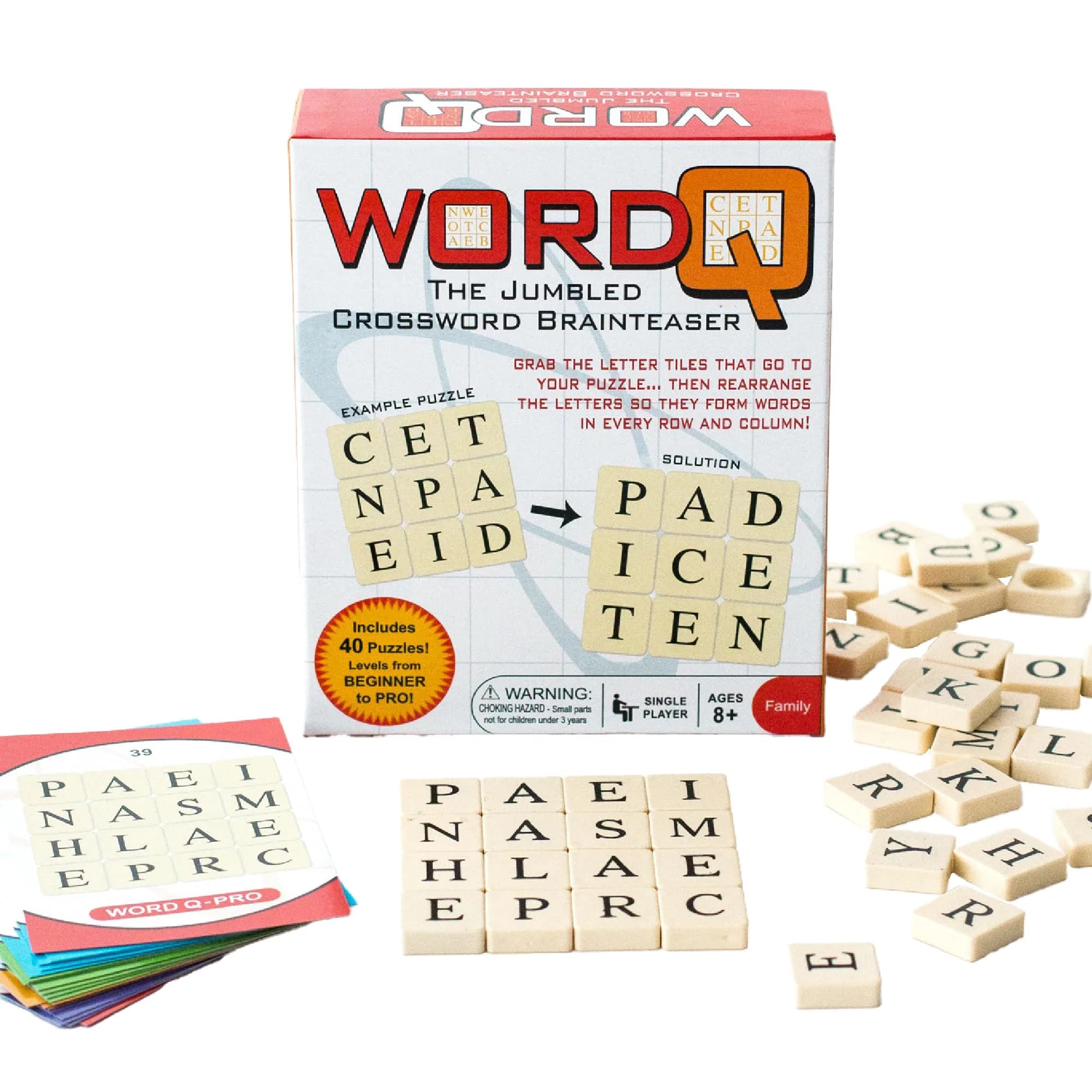 Continuum Games Word Q Jumbled Crossword Brainteaser | Educational Word Puzzle for All Ages