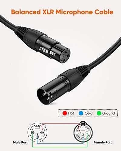 CableCreation 3Pin XLR Male to Female Balanced Microphone Extension Cable | 1.8 Meters, 6ft, Black thumbnail 2