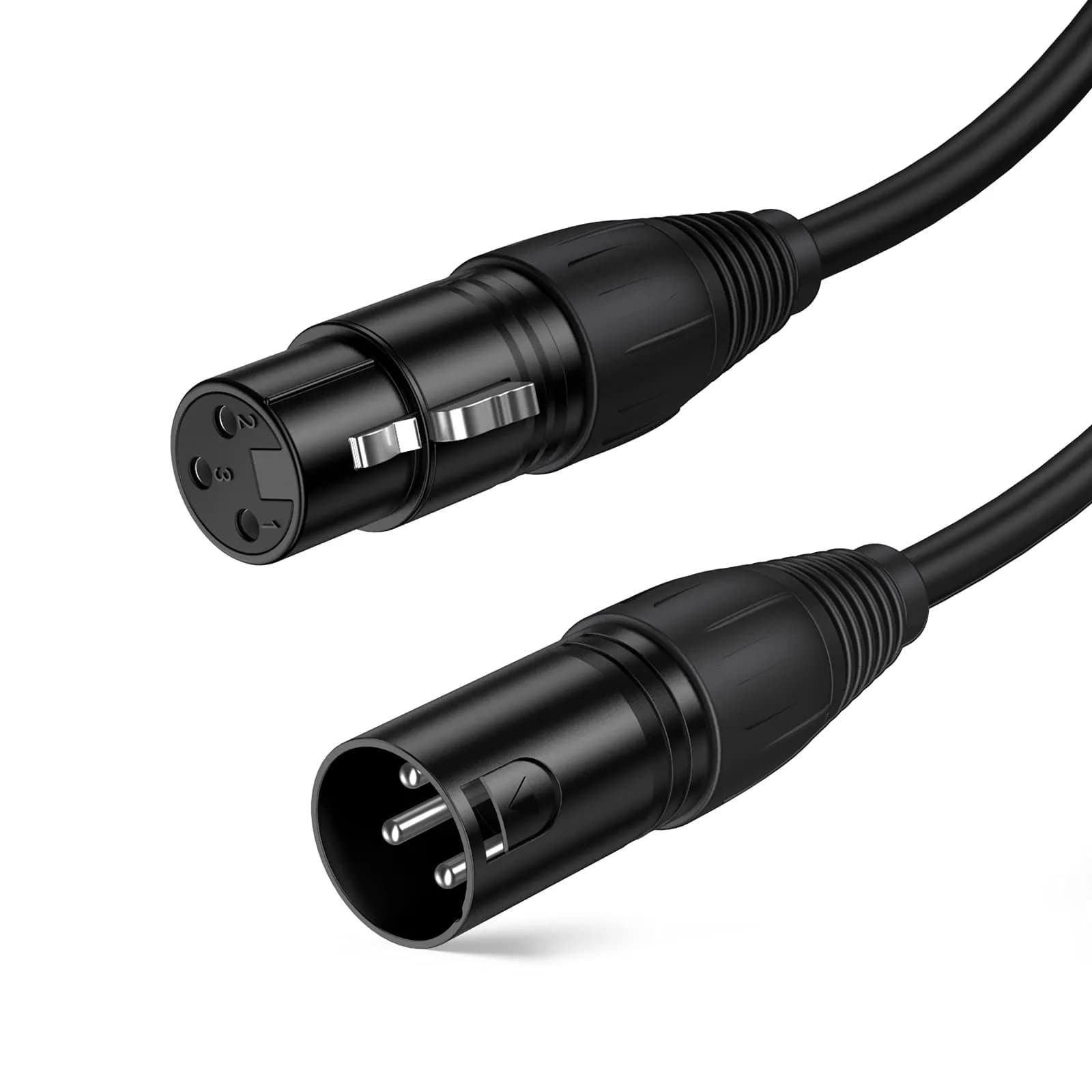 CableCreation 3Pin XLR Male to Female Balanced Microphone Extension Cable | 3 Meters, 10ft, Black — 10 Feet
