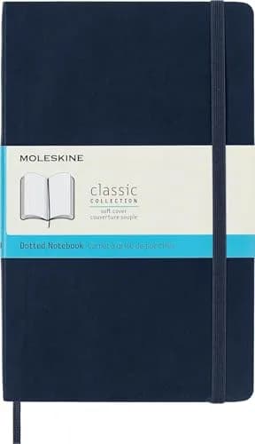 Moleskine Classic Notebook Large 5" x 8.25" Dotted Sapphire Blue | Durable Soft Cover for Creative Planning thumbnail 1