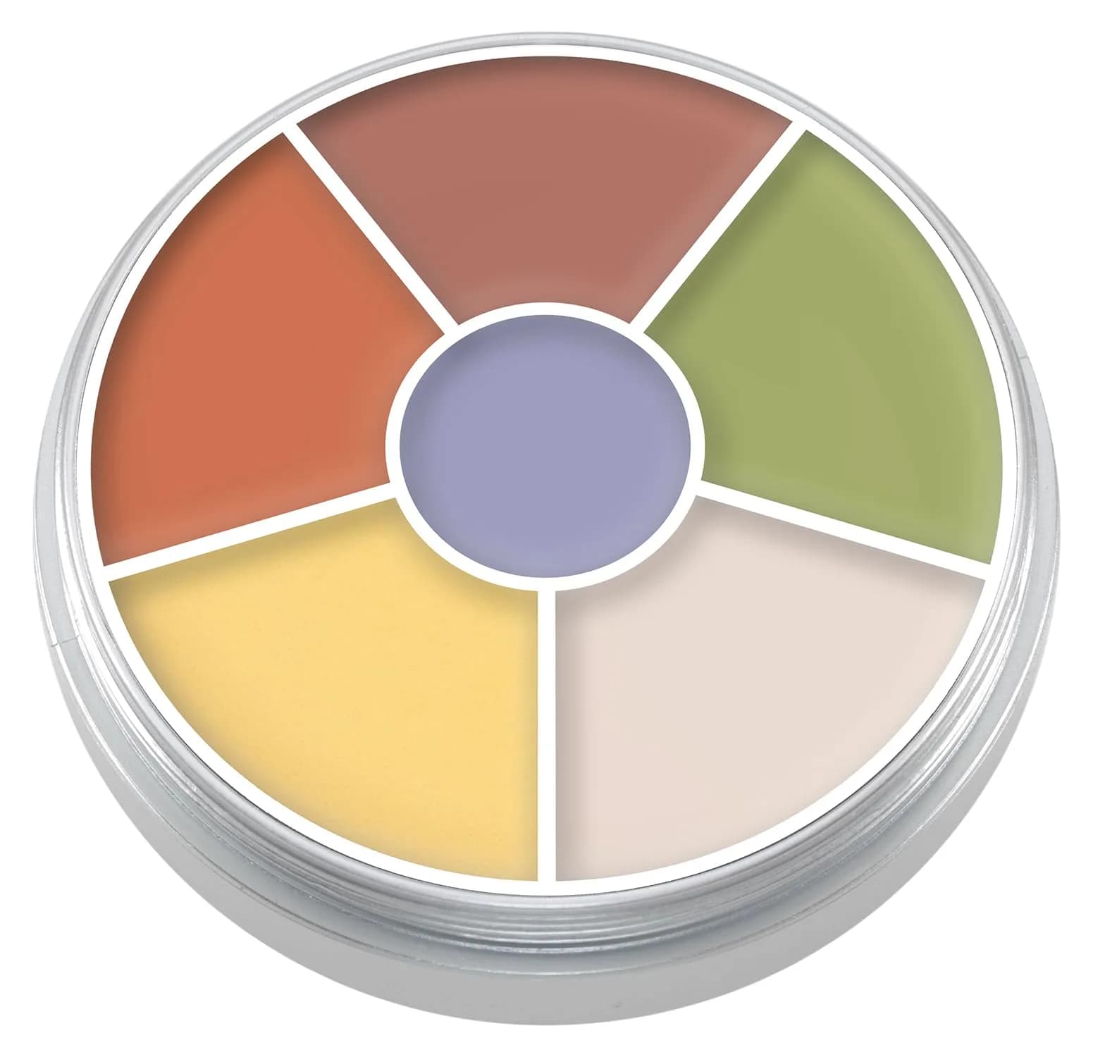 Kryolan Concealer Circle No.5 | Full Coverage 6-Color Cream Palette for All Skin Types