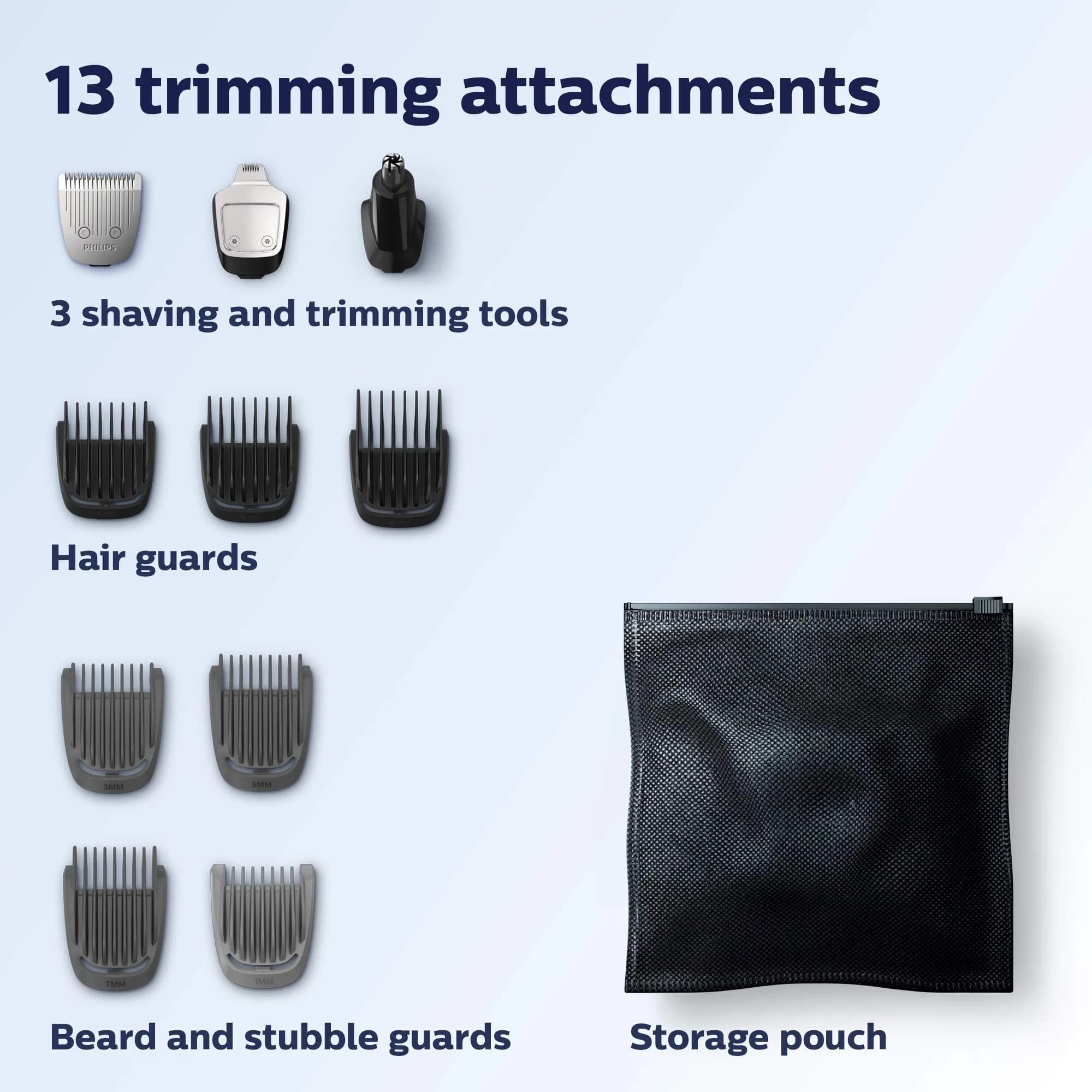 Philips Norelco 3000 Series Black 13-in-1 Beard Trimmer Grooming Kit - view 3