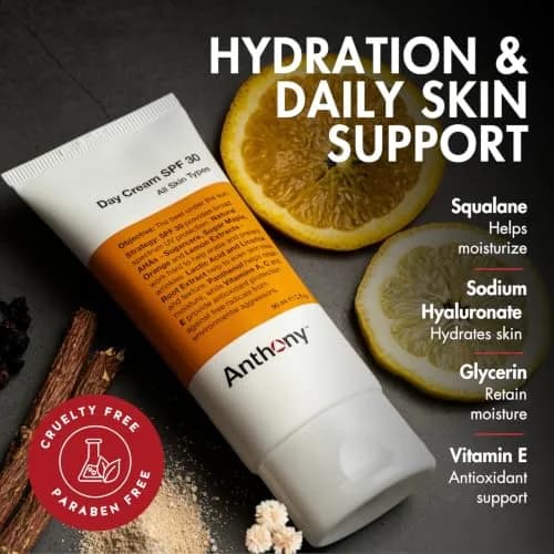 Anthony Day Cream SPF 30 Face Moisturizer, 3 Fl Oz | Broad Spectrum Sun Protection with Hydrating Squalene & Vitamin E thumbnail 7