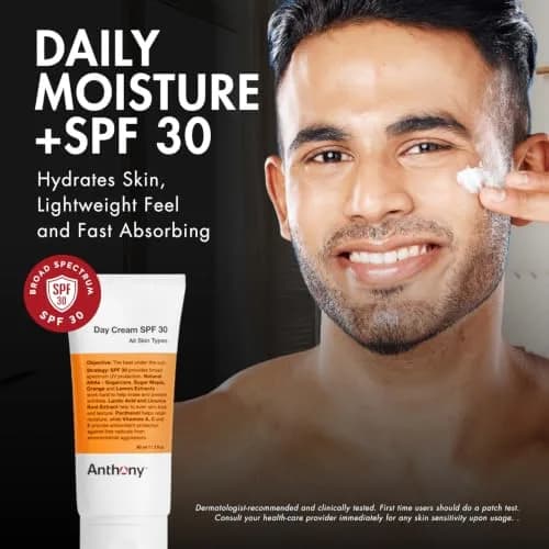 Anthony Day Cream SPF 30 Face Moisturizer, 3 Fl Oz | Broad Spectrum Sun Protection with Hydrating Squalene & Vitamin E thumbnail 2