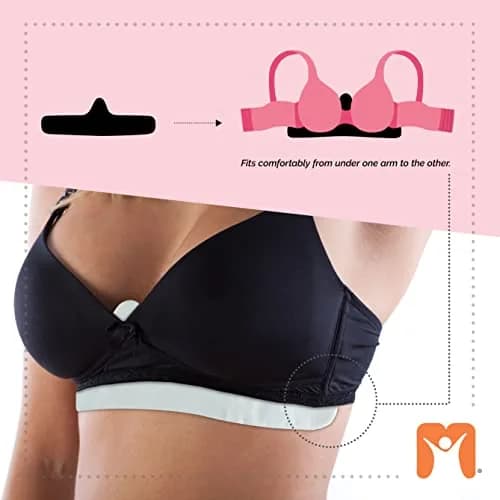 More of Me to Love Soft Viscose Cotton Bra Liners (Black, 3-Pack, Medium) – Sweat-Wicking, Stay Dry thumbnail 3