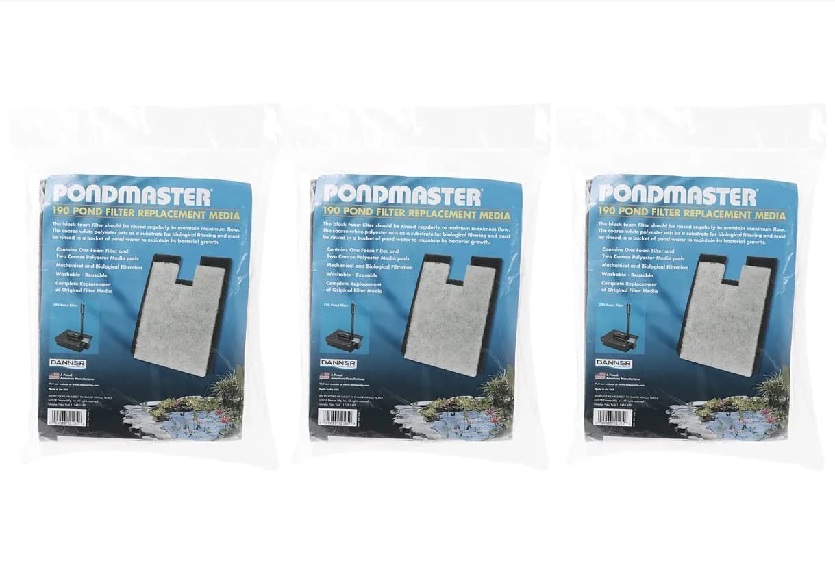 Pondmaster Coarse Foam Pad Replacement Filters #12195 (3 Packages) | For Ponds with Fish & Plants