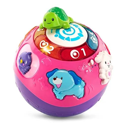 VTech Wiggle and Crawl Ball, Purple | Interactive Baby Toy for Crawling & Motor Skills (6.5" x 7" x 6.5") thumbnail 1