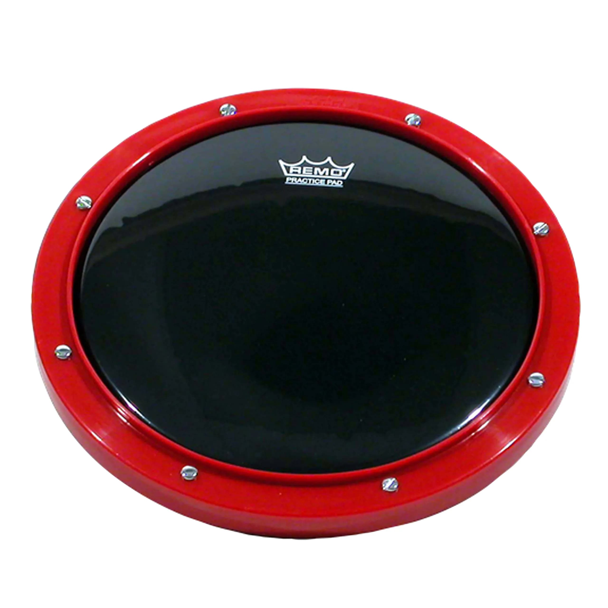 Remo 10" Red Tunable Practice Pad with Ambassador Ebony Drumhead | Realistic Feel for Drummers - main product image