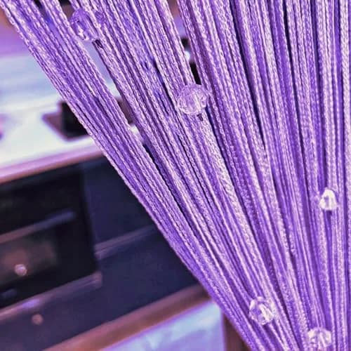 Eve Split Purple Curtain | Modern Room Divider for Wedding & Home (78.7"L x 39.3"W) thumbnail 4