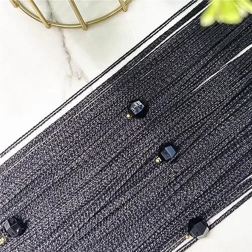 Eve Split Black Curtain 190-200cm high | Modern Grommet Room Divider (70-120 chars) thumbnail 4