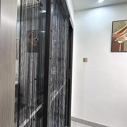 Eve Split Black Curtain 190-200cm high | Modern Grommet Room Divider (70-120 chars) thumbnail 5