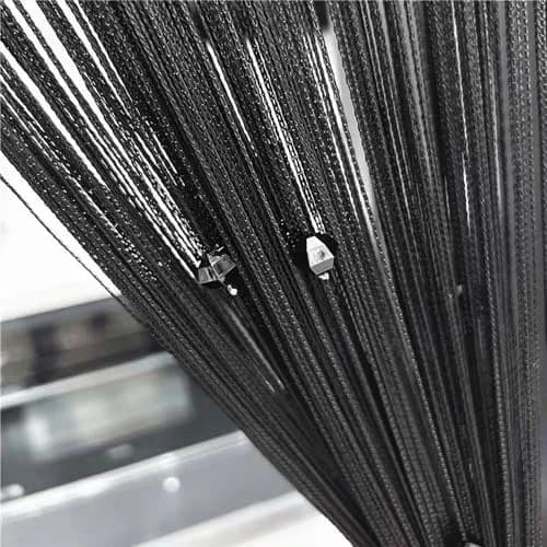 Eve Split Black Curtain 190-200cm high | Modern Grommet Room Divider (70-120 chars) thumbnail 6
