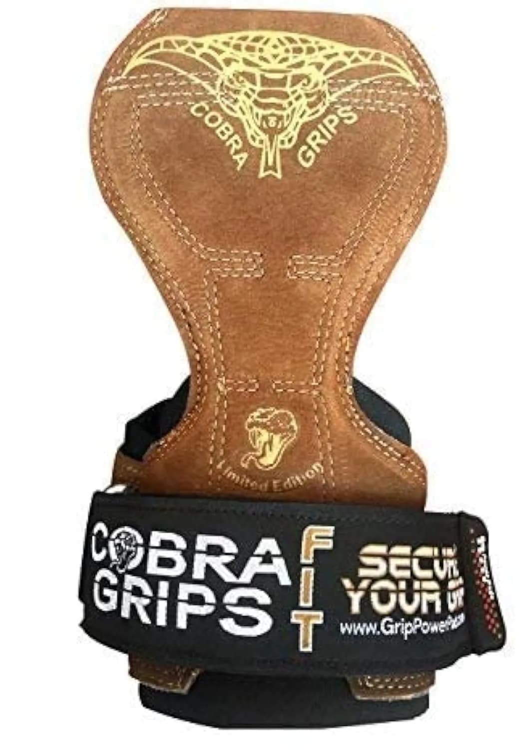 Cobra Grips FIT Brown Leather Weight Lifting Gloves with Wrist Wraps - Unisex Adult (4.25"-7.0" Wrist) - main product image