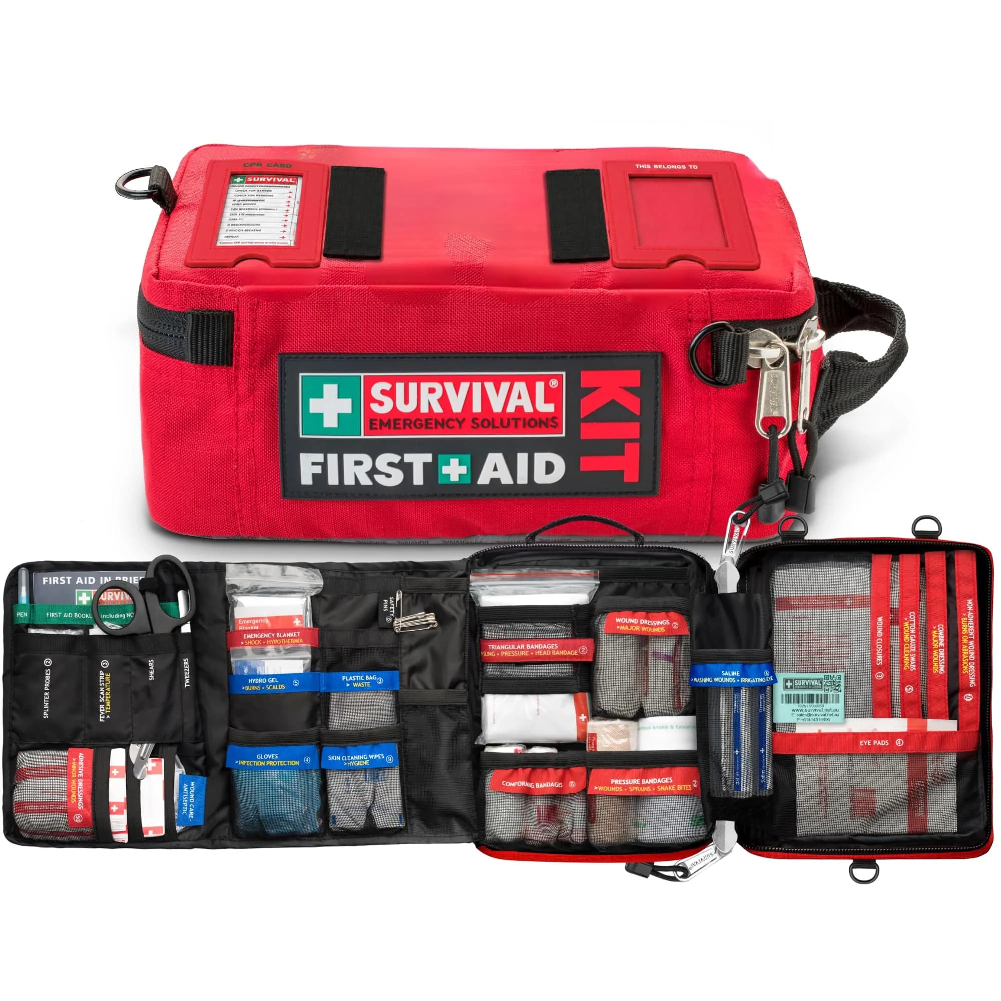 SURVIVAL Large First Aid Kit 142-Piece Emergency Response System | Compact, Durable, Australian Design