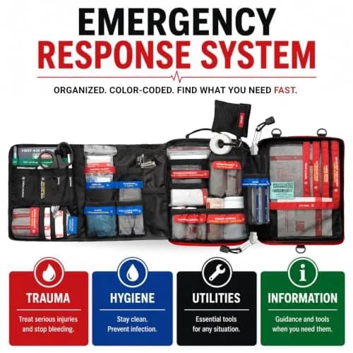 SURVIVAL Large First Aid Kit 142-Piece Emergency Response System | Compact, Durable, Australian Design thumbnail 2