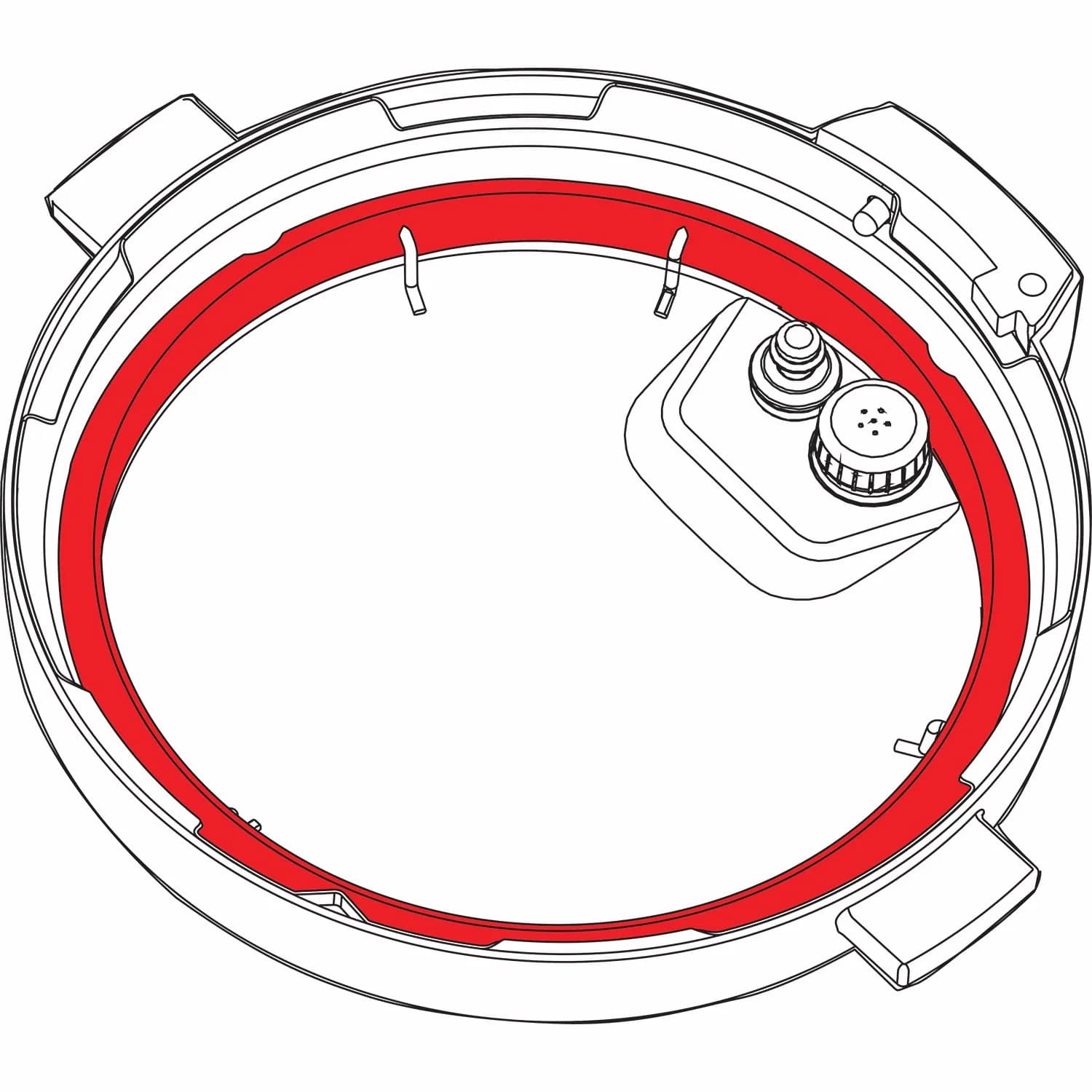 Instant Pot Clear Silicone Sealing Ring for 8-Qt Pressure Cooker | Genuine USA-Sourced - view 2