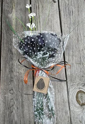 The Original Wooden Rose All Black Gothic Roses Halloween Floral Flower Bouquets in a Gift Box (2 Dozen) Brighten your space with handcrafted birch wood roses, maintenance-free, perfect for gifting or decor thumbnail 4