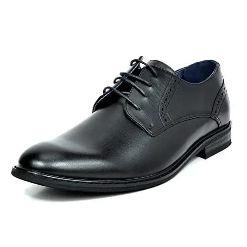 Bruno Marc Men's Dress Classic Comfort Oxford Shoes, Black, 6.5 | Vintage Style with Comfort thumbnail 1