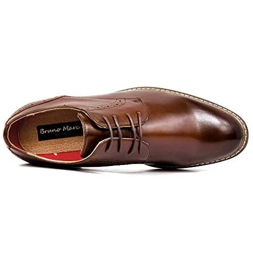 Bruno Marc Men's Dress Classic Comfort Oxford Shoes,Dark Brown,10 | Vintage Style with Comfort thumbnail 6