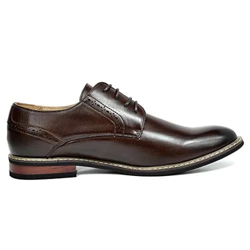 Bruno Marc Men's Dress Classic Comfort Oxford Shoes,Dark Brown,10 | Vintage Style with Comfort thumbnail 10